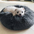 Soft Long Plush Cat Bed Mat  Pet Round Plush Cat Bed House Kennel Winter Puppy Warm Sleeping Blanket Portable Cat Dogs Supplies