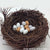 Artificial Nest Foam Mini PE Quail Egg Fake Bird's Nest for Wedding Home Yard Garden Decoration DIY Craft for Easter