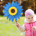 MeterMall Sunflower Windmill Wind Turbine for Lawn Garden Party Decoration Kids Toys Yard Garden Decor