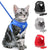 Cat Dog Adjustable Harness Vest Walking Lead Leash For Puppy Dogs Collar Polyester Mesh Harness For Small Medium Dog Cat Pet