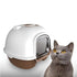 Portable cat litter box fully enclosed back flip cat washroom environmental protection spatter and deodorisation pet bowl sand