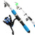 Sougayilang Fishing Rod Full Kits with Telescopic Fishing Rod and Spinning Reel Baits Hooks Saltwater Freshwater Travel Pole Set