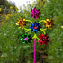 50*27cm 6 Wheel Colorful Plastic Sequins Windmill Whirligig Wind Spinner Home Yard Garden Decor DIY pinwheel toy
